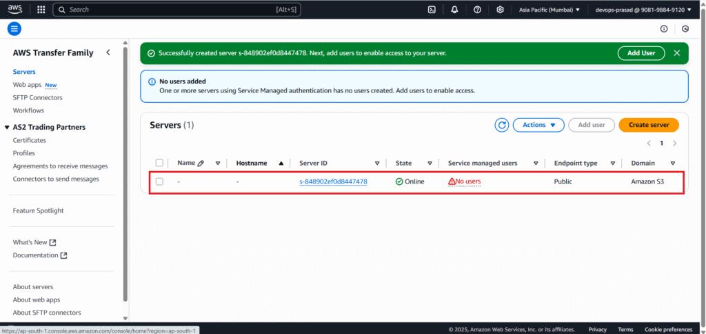 Secure SFTP Setup Using AWS Transfer Family 29