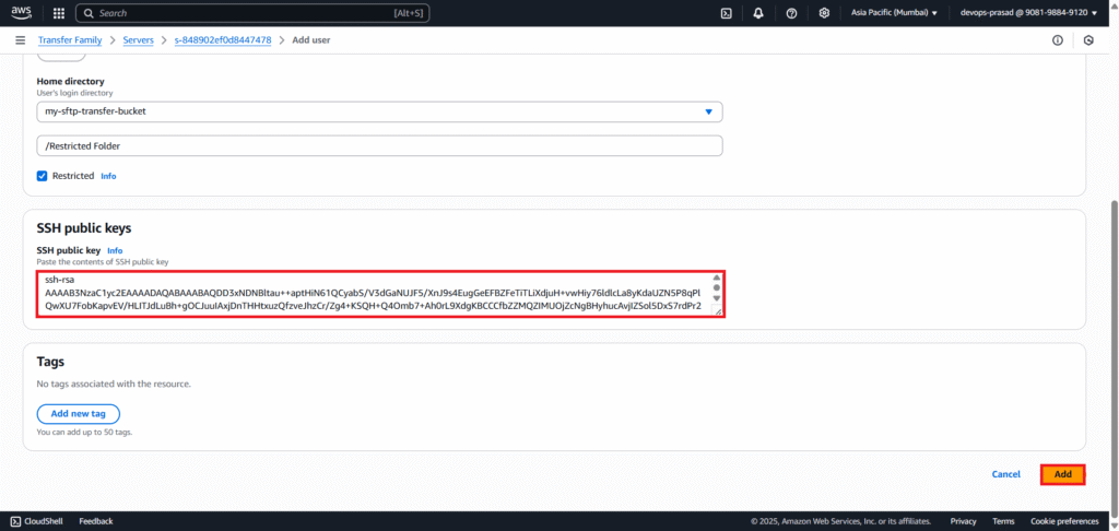 Secure SFTP Setup Using AWS Transfer Family 33