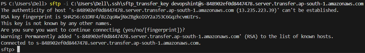Secure SFTP Setup Using AWS Transfer Family 35