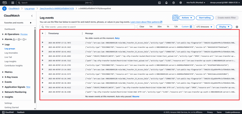 Secure SFTP Setup Using AWS Transfer Family 49