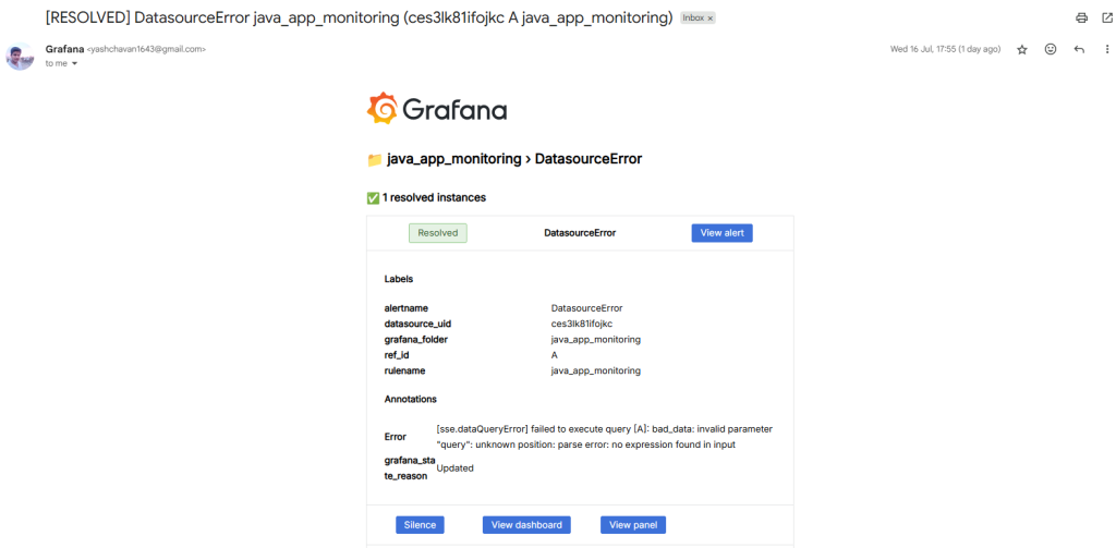 Monitoring Java API 5xx alerts with OpenTelemetry, Prometheus, and Grafana 72