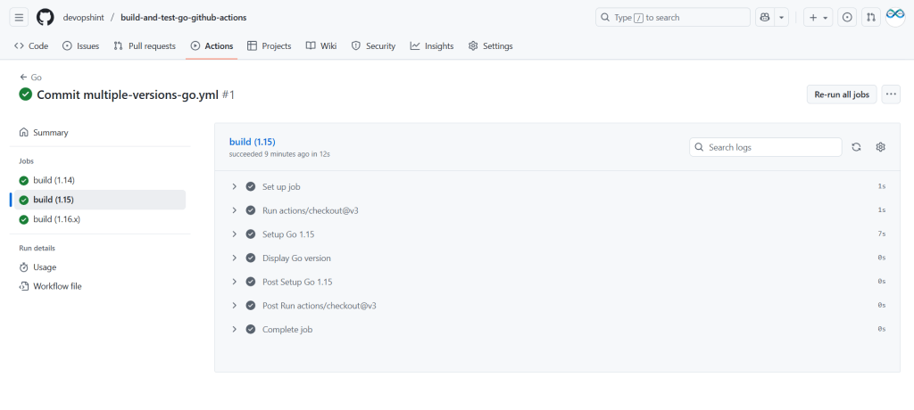 Building and Testing Go Project on GitHub Actions 13