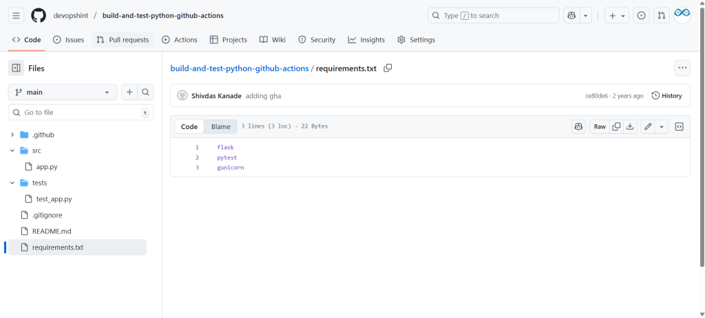 Building and Testing a Python Project with GitHub Actions 3