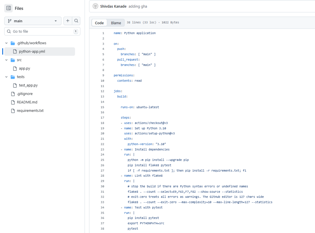 Building and Testing a Python Project with GitHub Actions 4